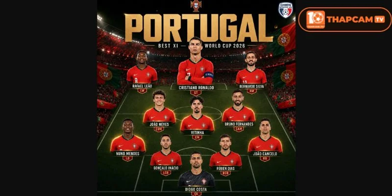Đội hình tuyển Bồ Đào Nha World Cup 2026 hoàn thiện với mục tiêu tối cao.