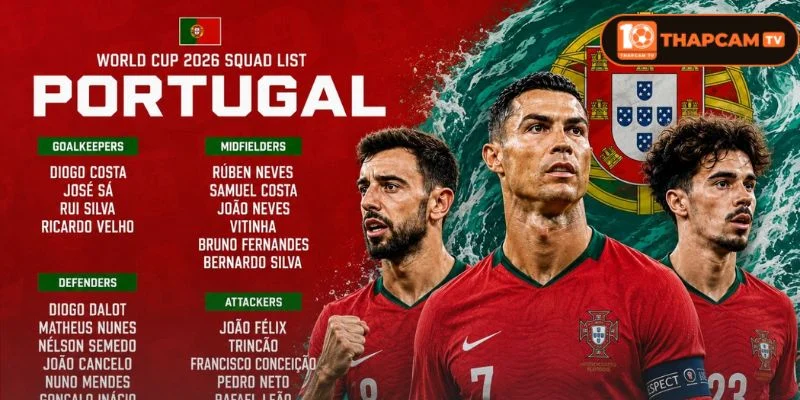 Đội Hình Tuyển Bồ Đào Nha World Cup 2026: Tỏa Sáng Vì CR7