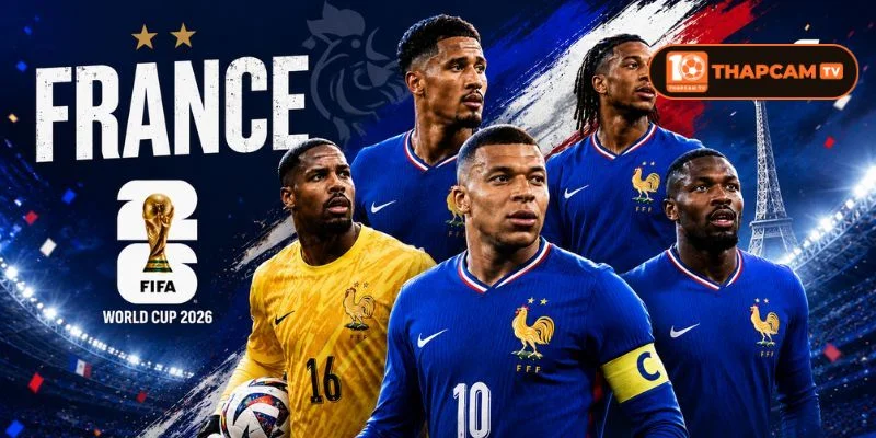 Cập nhật lịch thi đấu của tuyển Pháp trong kỳ World Cup 2026.
