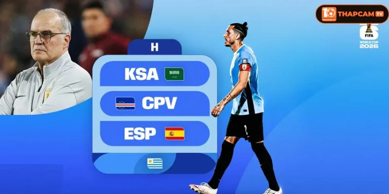 Cập nhật lịch thi đấu của đội hình tuyển Uruguay World Cup 2026 mới nhất.
